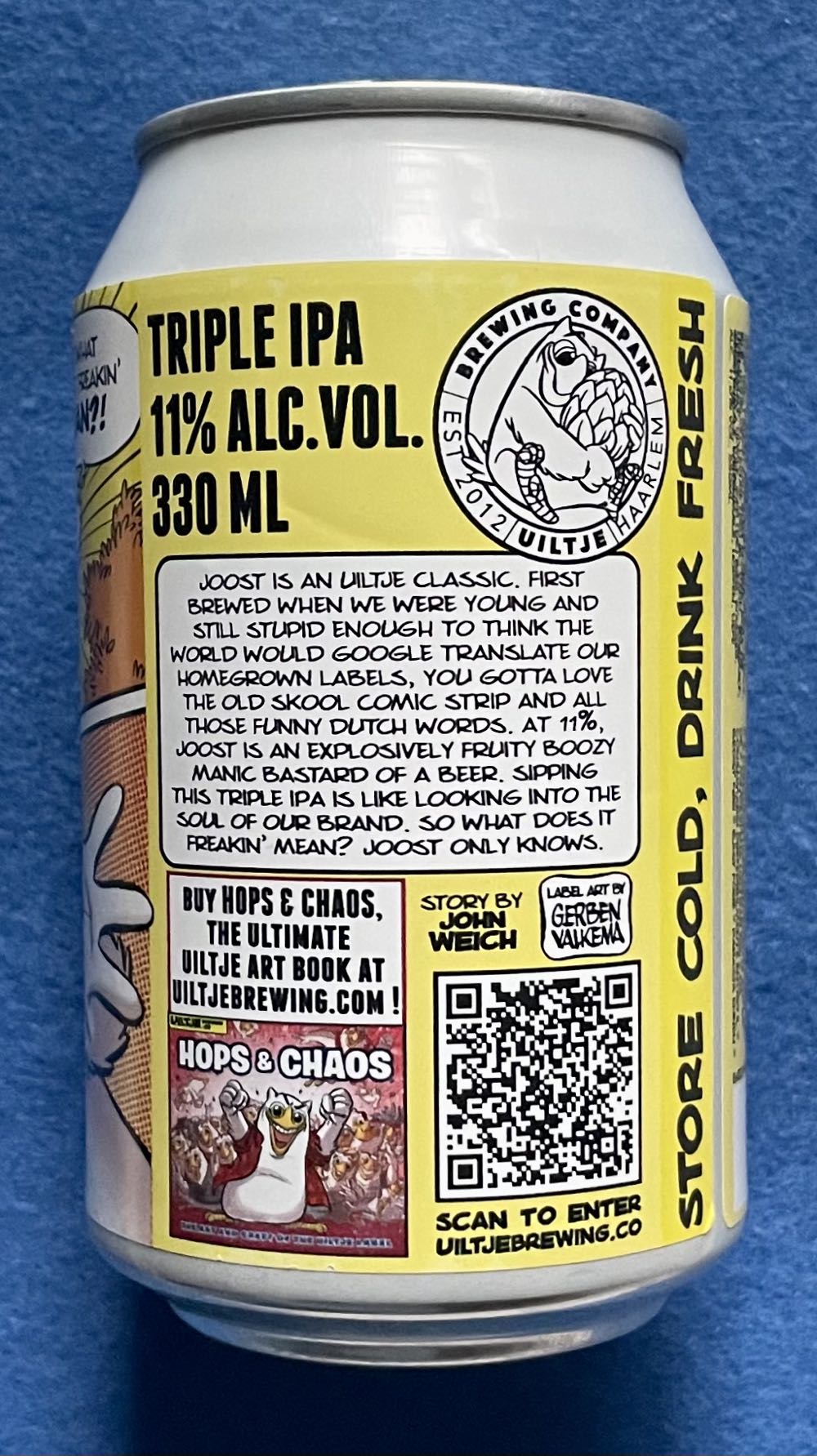 Joost Mag Het Weten! - Uiltje Brewing Company (330 mL) alcohol collectible [Barcode 8717953229540] - Main Image 4