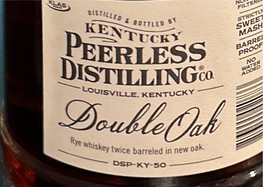 Peerless Distilling Co. Small Batch Double Oak Rye  (750 mL) alcohol collectible [Barcode 813555020733] - Main Image 2