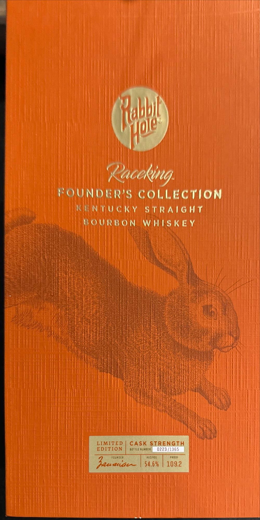 Rabbit Hole Founders Coll “Racking” - Rabbit Hole Distilling (750 mL) alcohol collectible [Barcode 856581006364] - Main Image 2