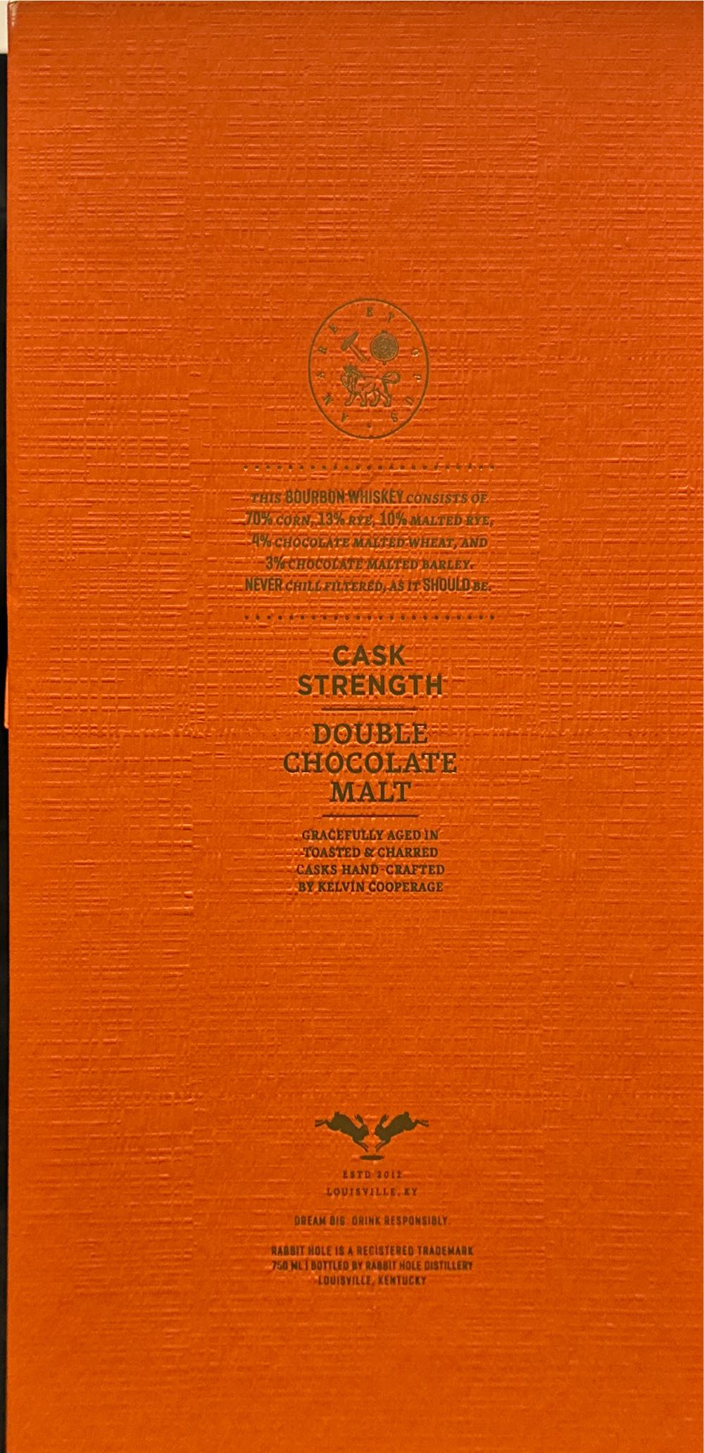 Rabbit Hole Founders Coll “Racking” - Rabbit Hole Distilling (750 mL) alcohol collectible [Barcode 856581006364] - Main Image 4