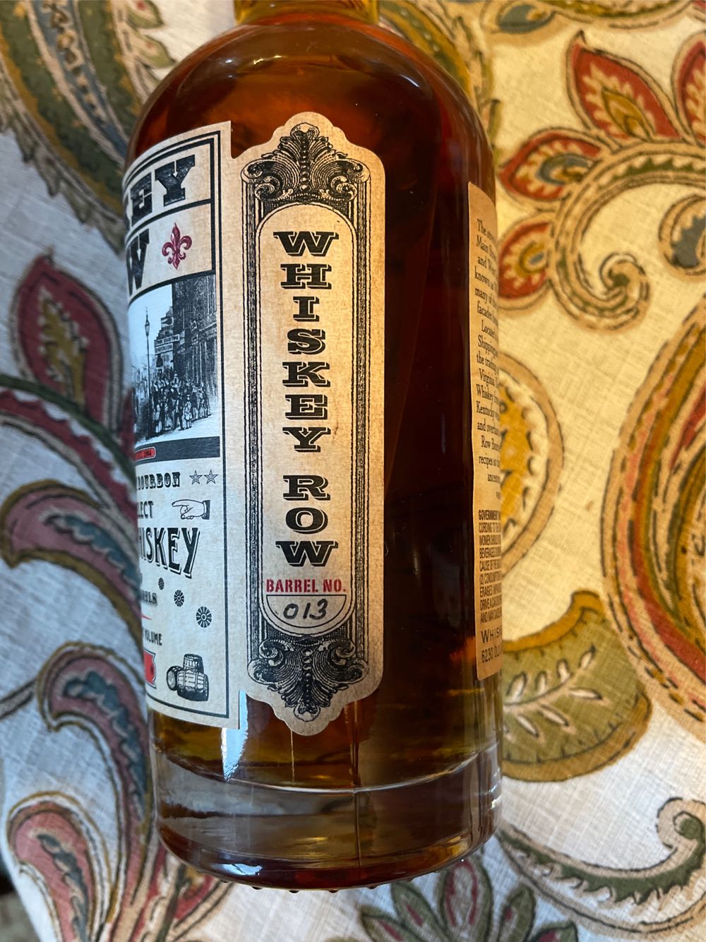 Whiskey Row - Whiskey Row (750 mL) alcohol collectible [Barcode 013964548907] - Main Image 2