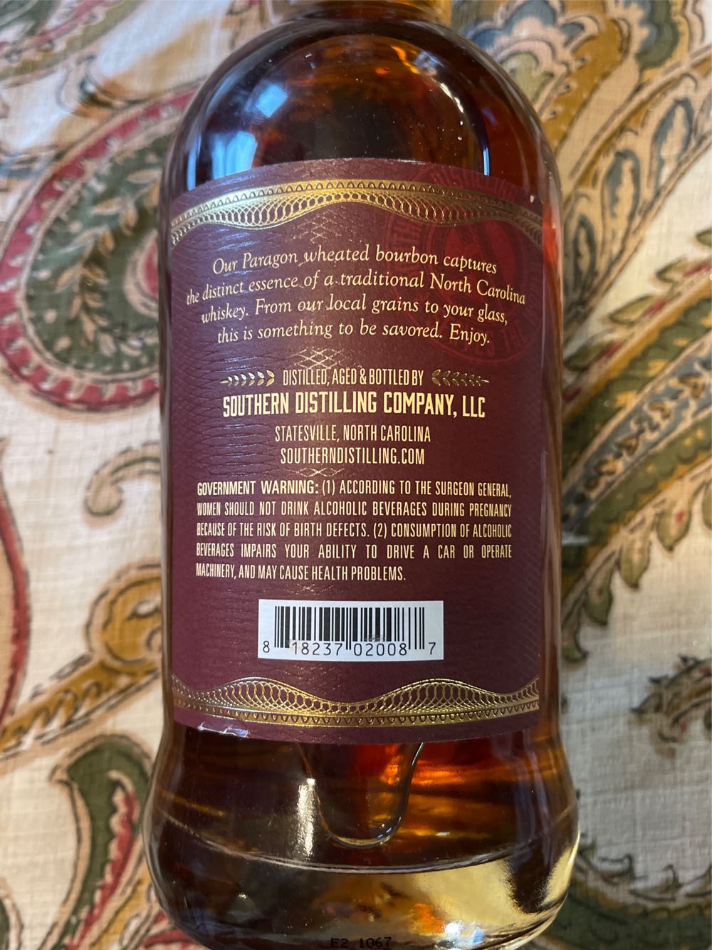 Southern Star Paragon - Southern Distilling Co (750 mL) alcohol collectible [Barcode 818237020087] - Main Image 3