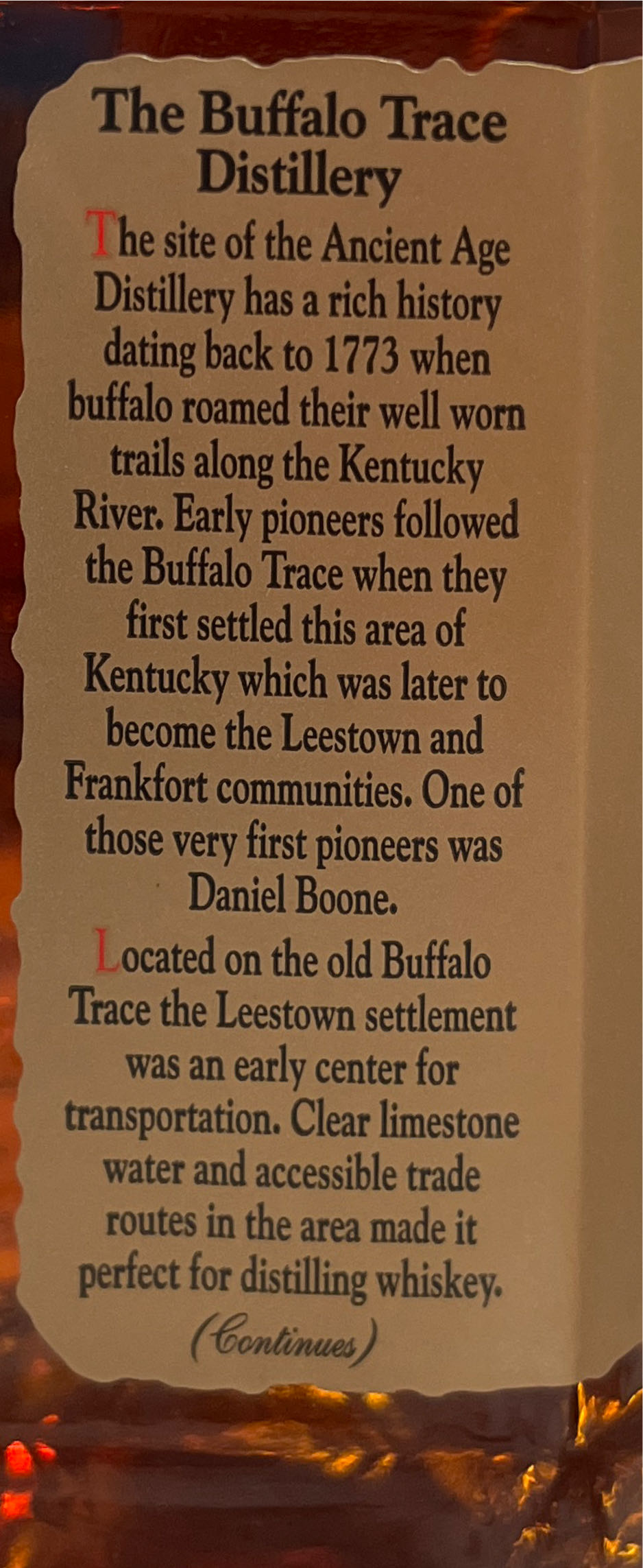 Ancient Ancient Age 8 yr - Buffalo Trace Distillery (700 mL) alcohol collectible [Barcode 4904670300261] - Main Image 3