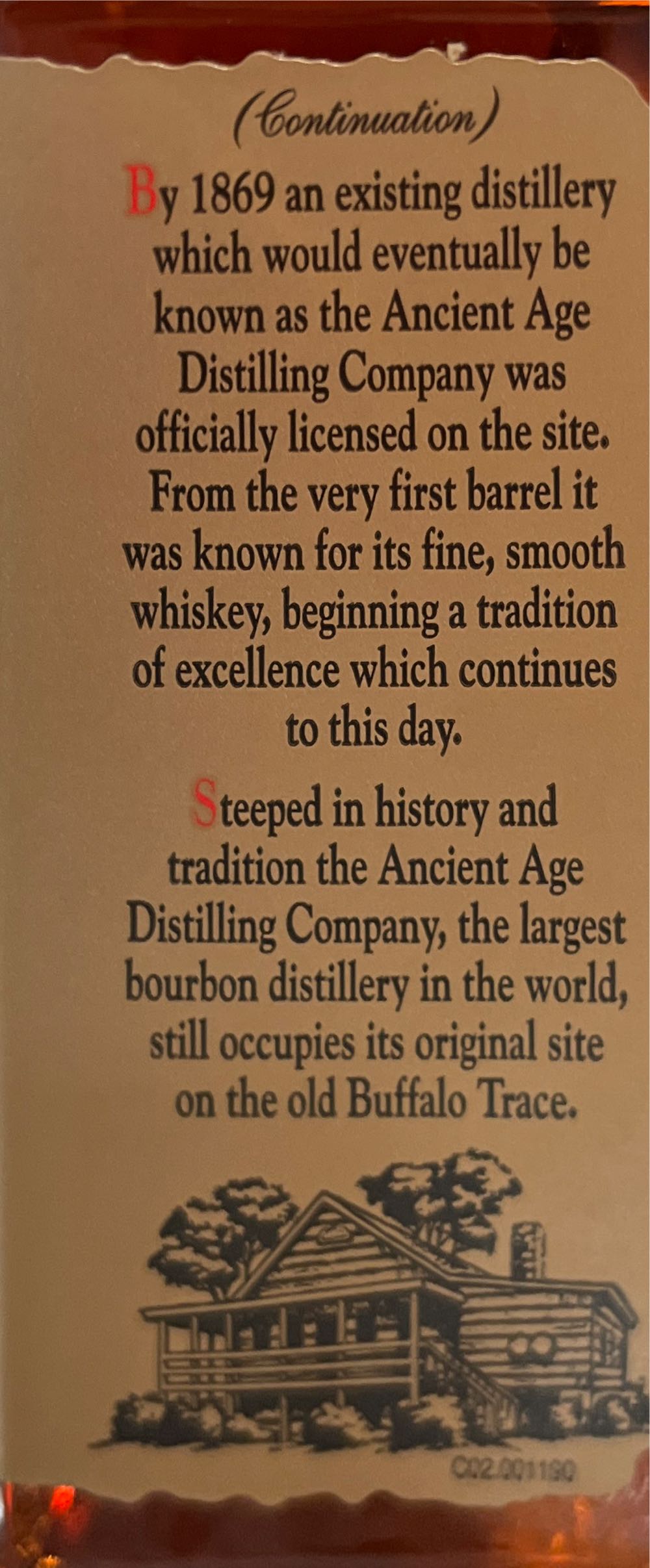 Ancient Ancient Age 8 yr - Buffalo Trace Distillery (700 mL) alcohol collectible [Barcode 4904670300261] - Main Image 4