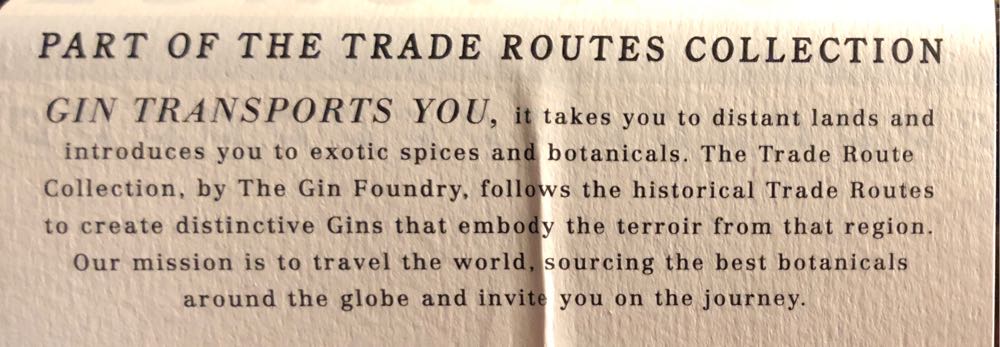 Gin Foundry Trade Routes Collection: Europa - Gin Foundry (750 mL) alcohol collectible [Barcode 861280000308] - Main Image 3