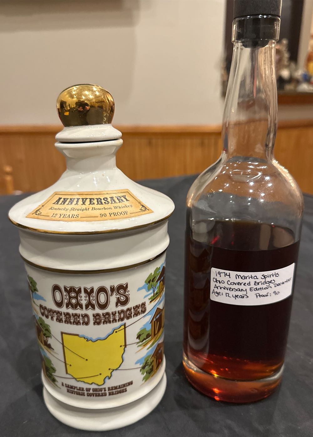 Anniversary Ohio’s Covered Bridges Decanter - Marita Spirits (750 mL) alcohol collectible - Main Image 3