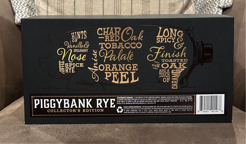 WhistlePig Piggybank Rye Batch 1 - Whistle Pig (750 mL) alcohol collectible [Barcode 850001901468] - Main Image 2