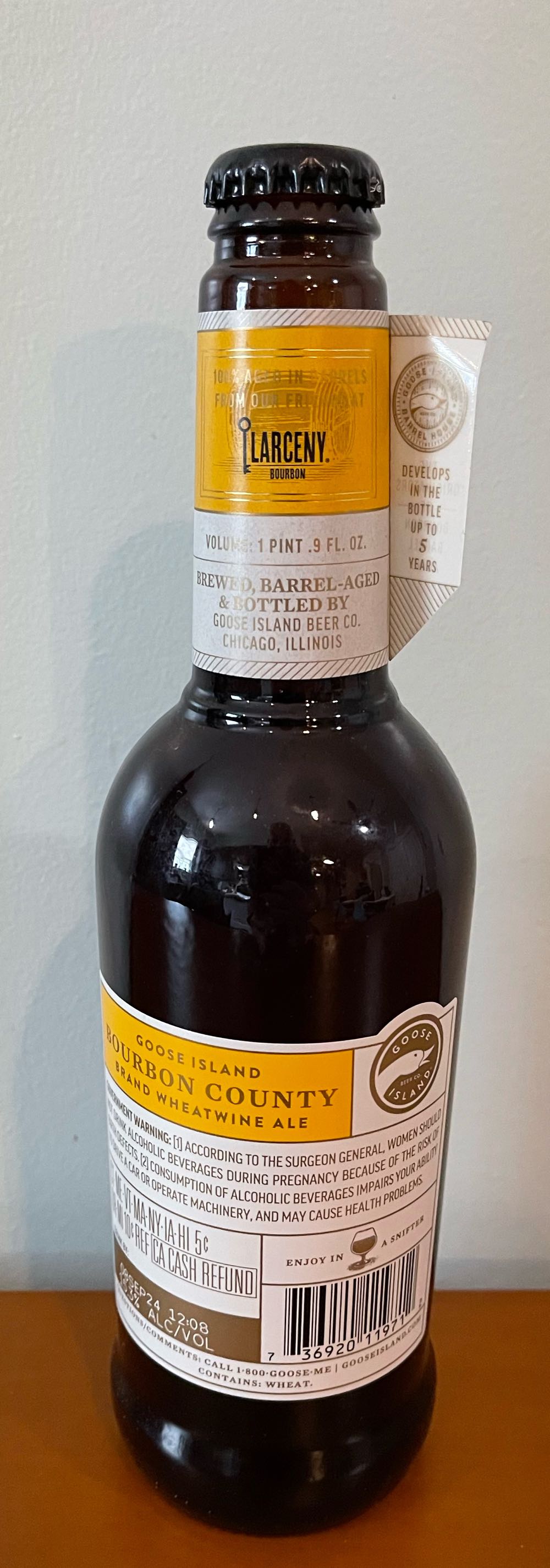 BCBS (2019) WHEATWINE ALE - GOOSE ISLAND BEER COMPANY® (16.9 mL) alcohol collectible [Barcode 736920119712] - Main Image 2