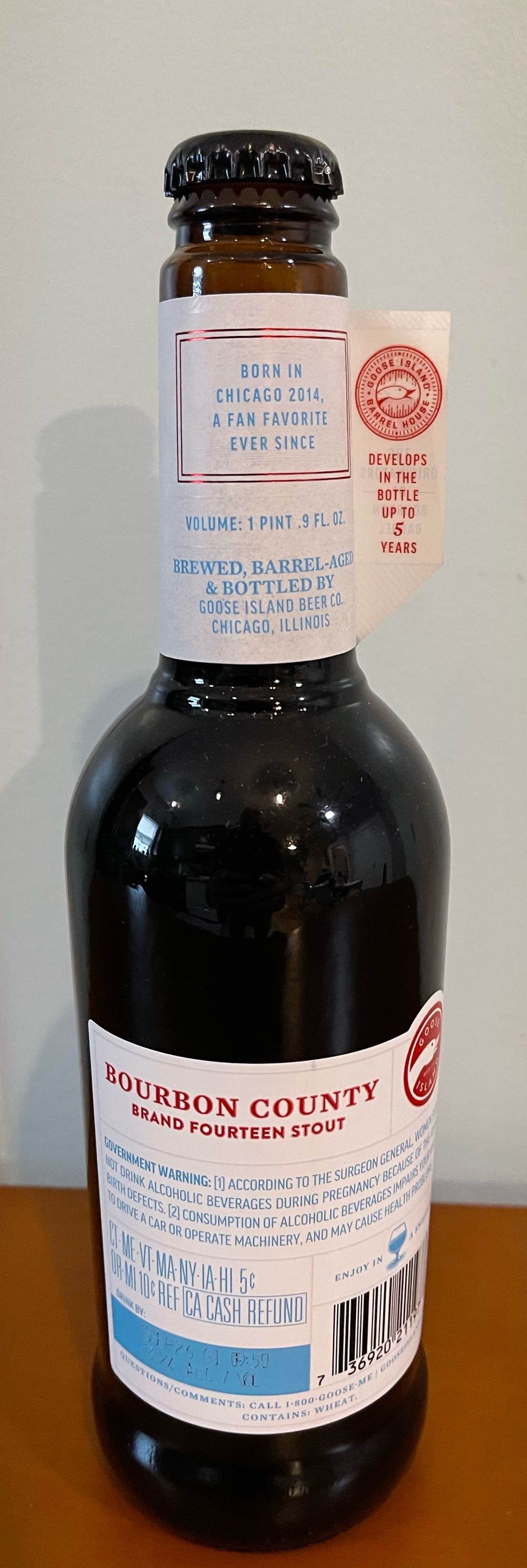 BCBS (2021) Fourteen Stout - GOOSE ISLAND BEER COMPANY® (16.9 FL OZ) alcohol collectible [Barcode 736920211973] - Main Image 2