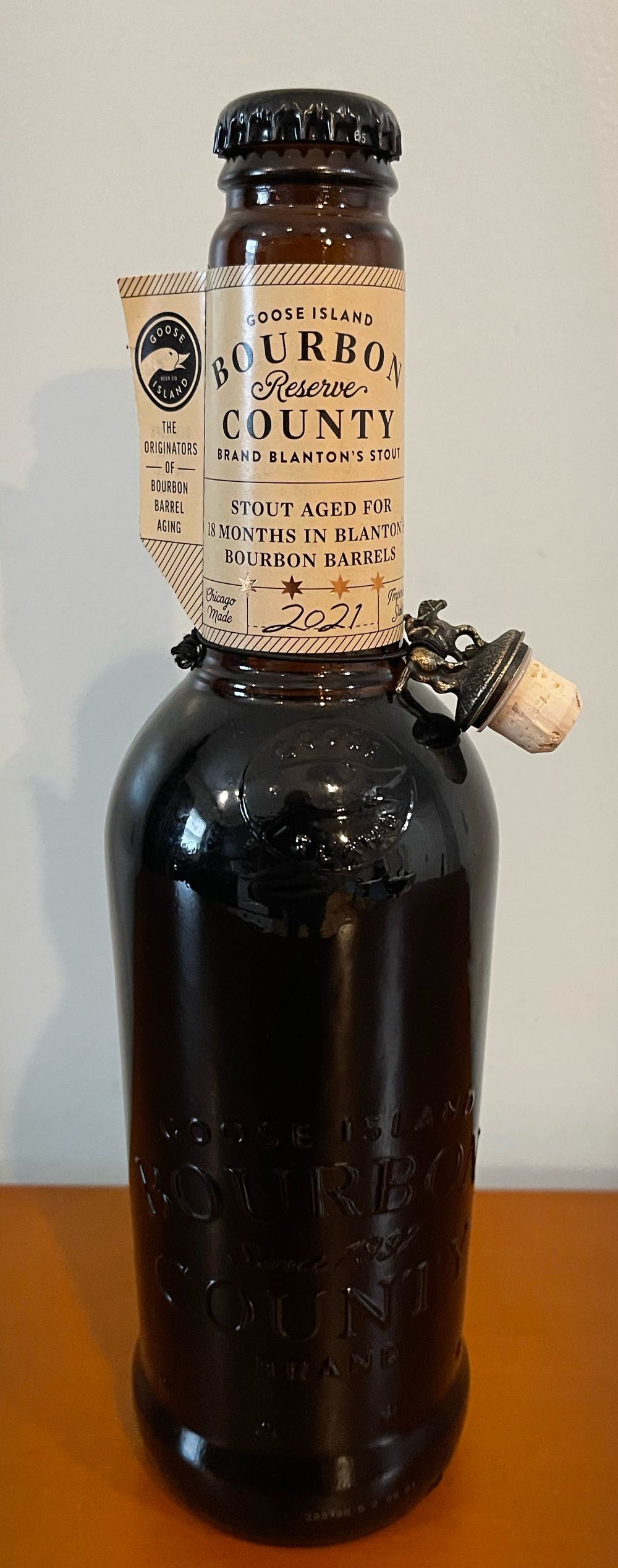 BCBS (2021) Reserve Blanton’s Stout - GOOSE ISLAND BEER COMPANY® (16.9 FL OZ) alcohol collectible [Barcode 736920212031] - Main Image 2
