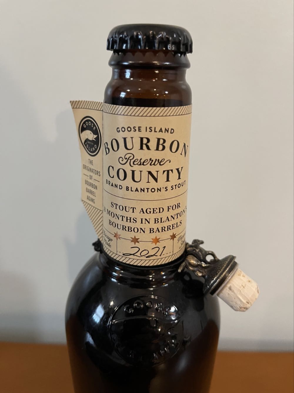 BCBS (2021) Reserve Blanton’s Stout - GOOSE ISLAND BEER COMPANY® (16.9 FL OZ) alcohol collectible [Barcode 736920212031] - Main Image 4