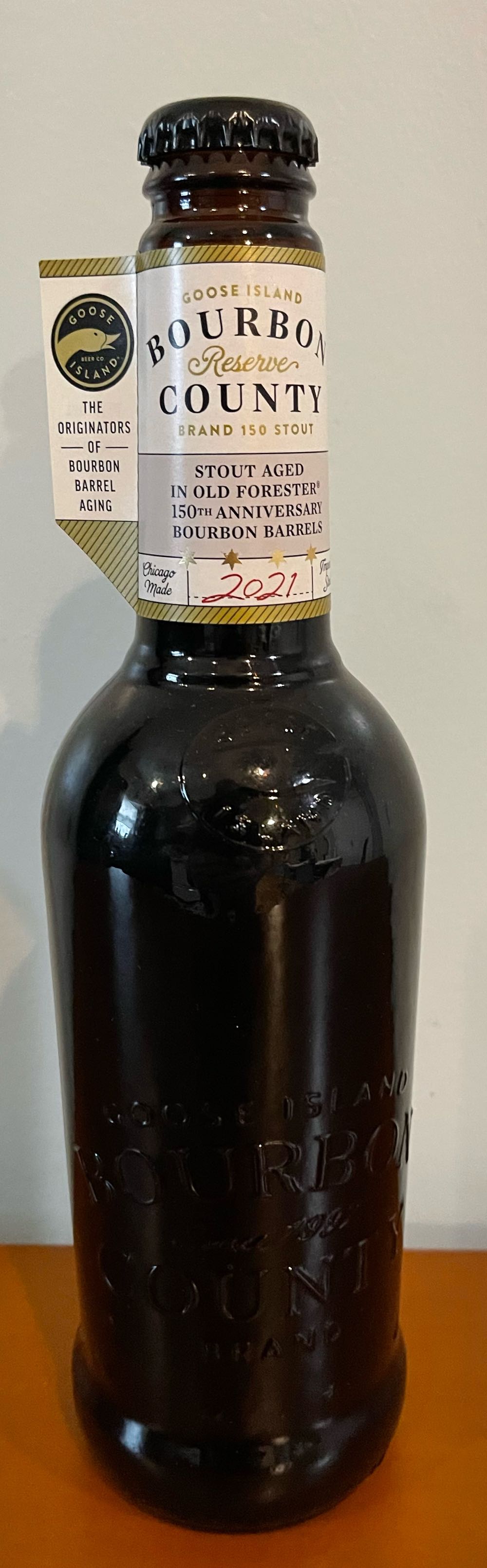 BCBS (2021) Reserve Old Forester 150th Anniversary - GOOSE ISLAND BEER COMPANY® (16.9 FL OZ) alcohol collectible [Barcode 736920211850] - Main Image 2