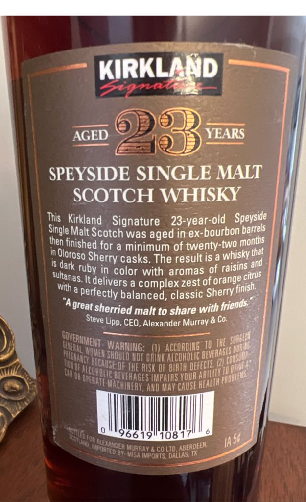 Speyside Single Malt Scotch Whiskey - Alexander Murray (750mL) alcohol collectible [Barcode 096619108176] - Main Image 2