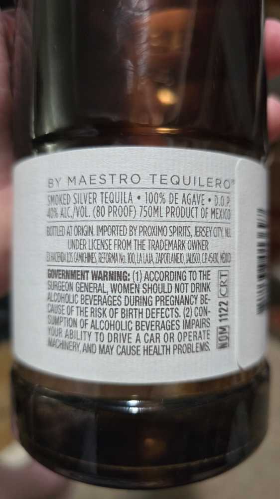 Maestro Dobel Smoked Silver - NOM 1122 (750 mL) alcohol collectible [Barcode 811538013697] - Main Image 2