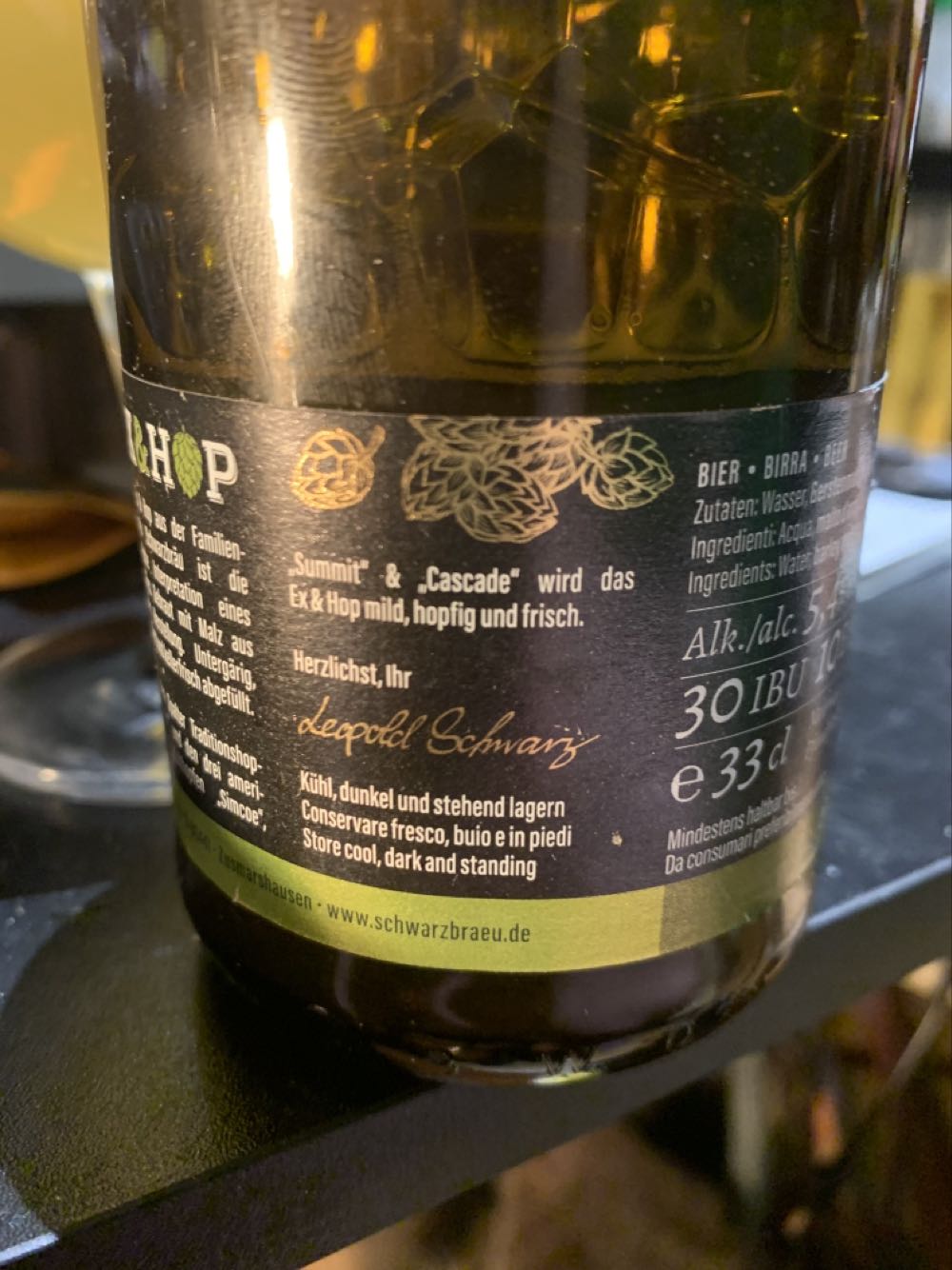 Ex & Hop - Schwarzbräu alcohol collectible - Main Image 3