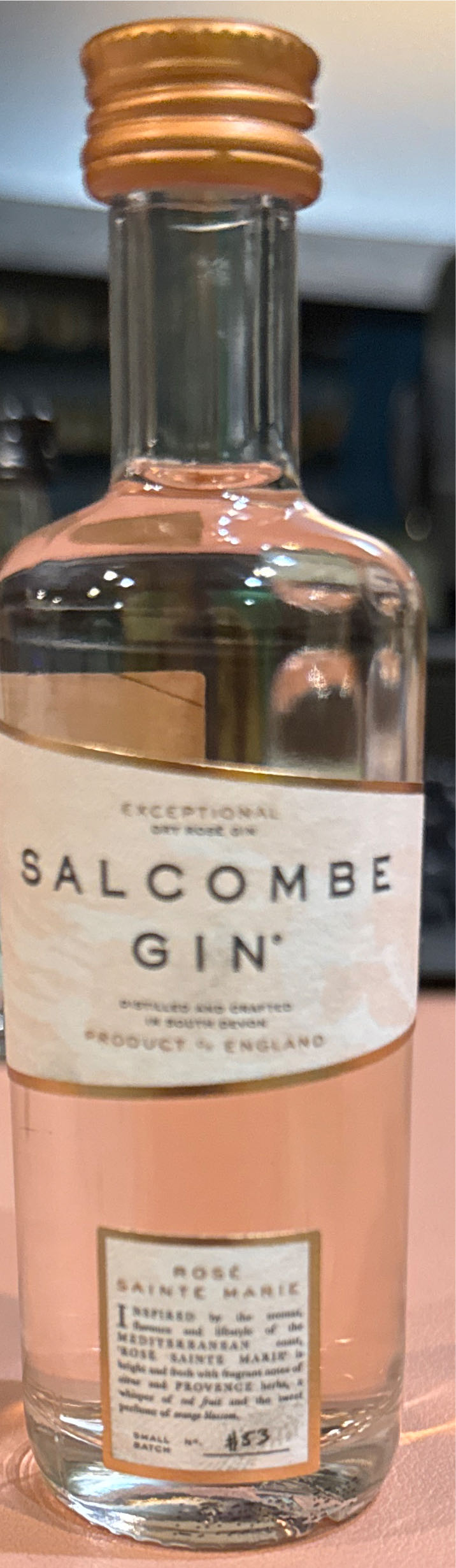 Salcombe Gin  (50 mL) alcohol collectible [Barcode 5060486820306] - Main Image 2