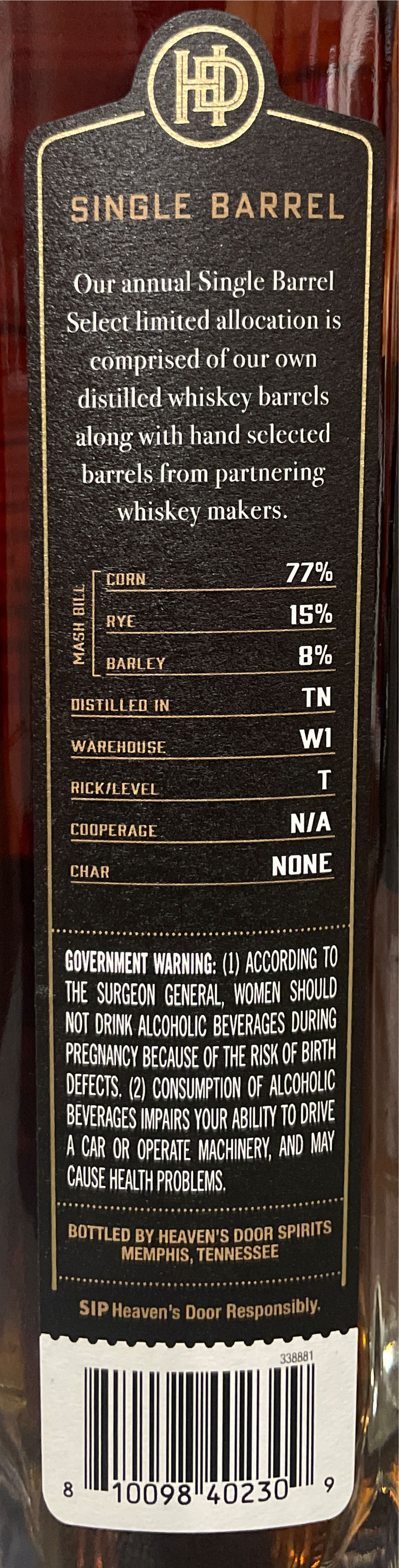 Heaven’s Door Vino Naranja “Liquor Lineup Store Pick” - Heavens Door Spirits (750 mL) alcohol collectible [Barcode 810098402309] - Main Image 3