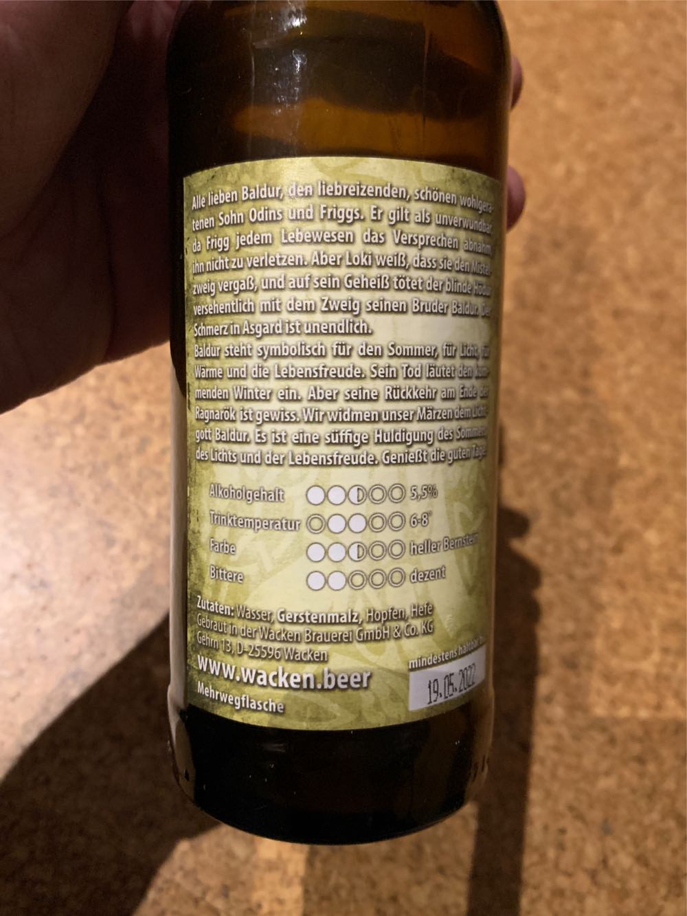 Nordic Brown Ale 033l Flasche Wacken Brauerei Karfu  alcohol collectible [Barcode 4260479490368] - Main Image 2