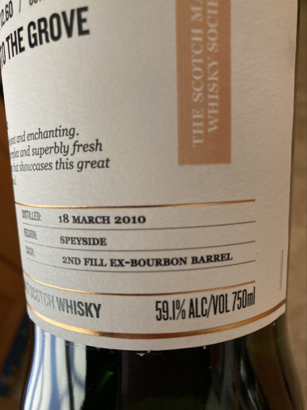 Society Cask No. 12.60 - Scotch Malt Whisky Society (700 mL) alcohol collectible - Main Image 2