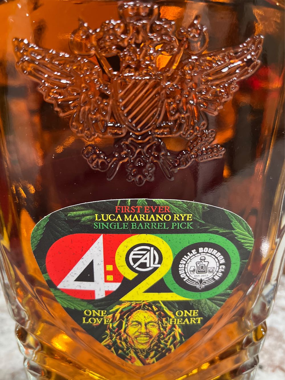 Luca Mariano Single Barrel Rye - Luca Mariano Distillery (750 mL) alcohol collectible - Main Image 3