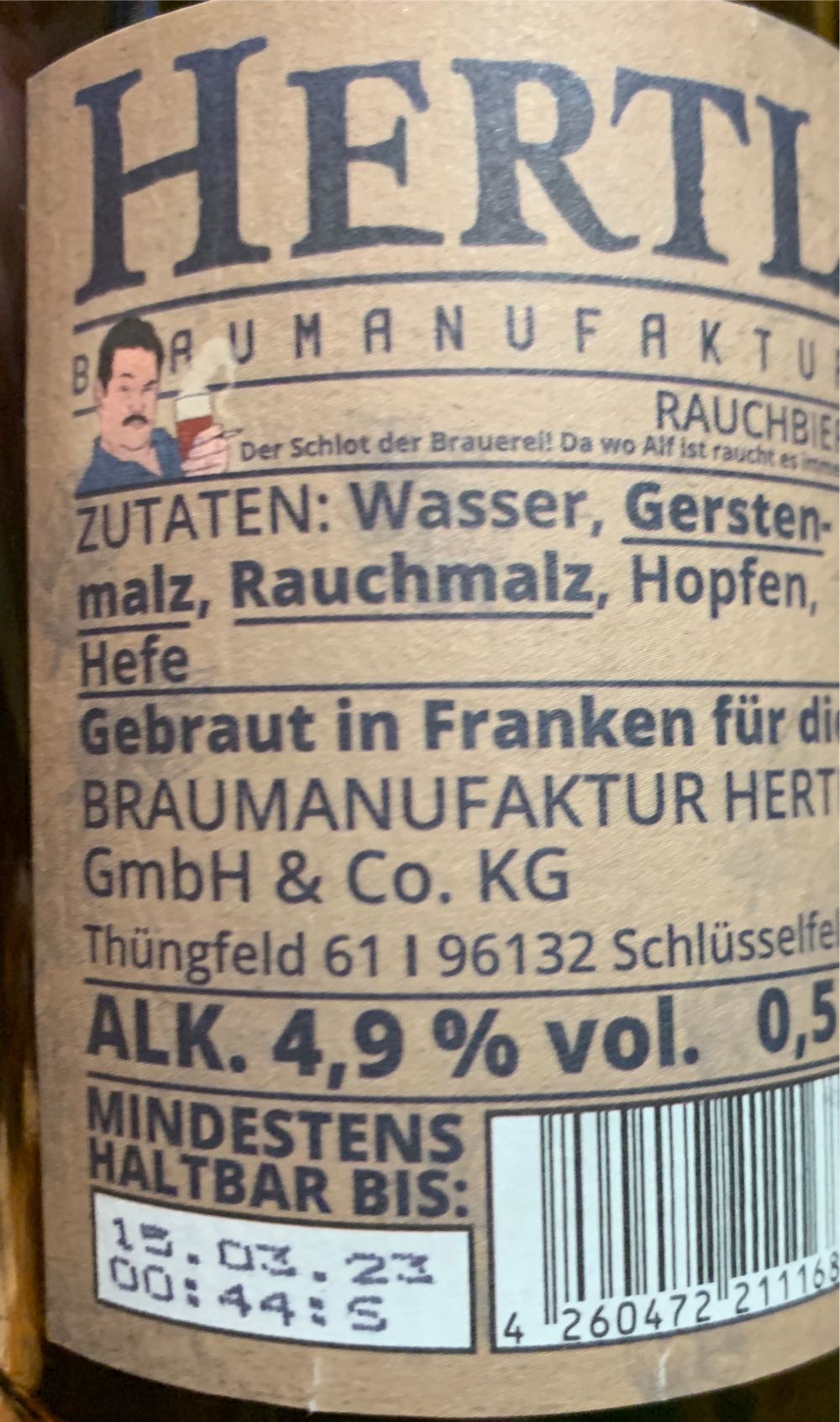 Schwiegervater‘s Stolz - Hertl Braumanufaktur (500 mL) alcohol collectible - Main Image 2