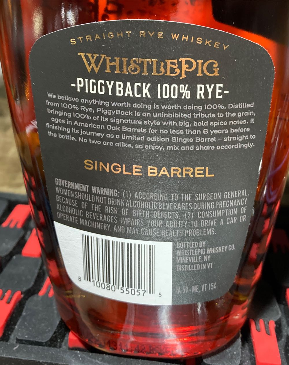 Whistlepig Piggy Back KFC Radio - Whistlepig (750 mL) alcohol collectible [Barcode 810080550575] - Main Image 2