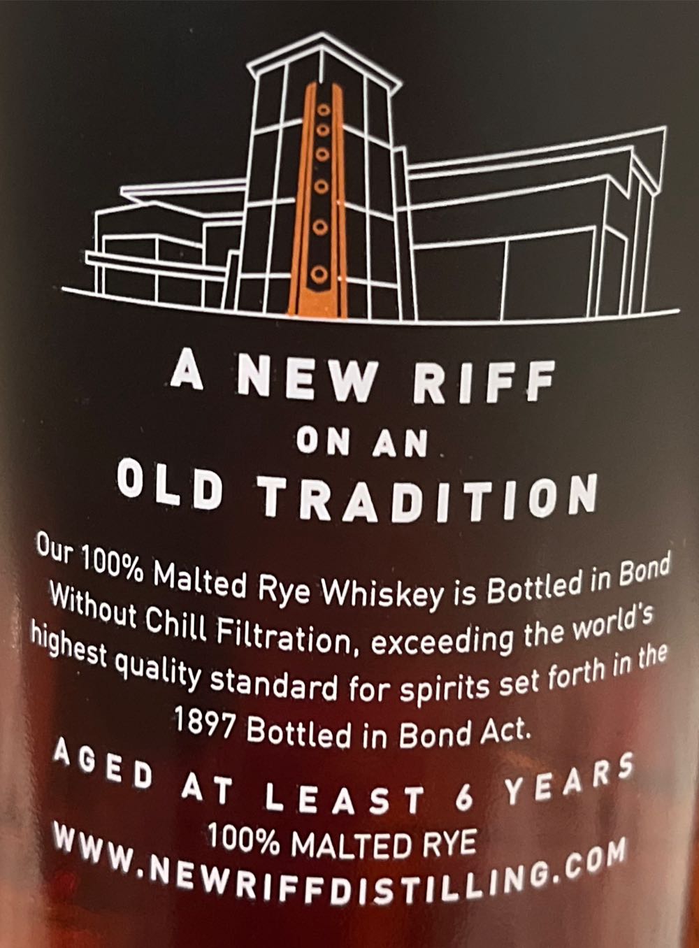 New Riff 6 Year Malted Rye - New Riff Distilling (750 mL) alcohol collectible [Barcode 856302005294] - Main Image 2