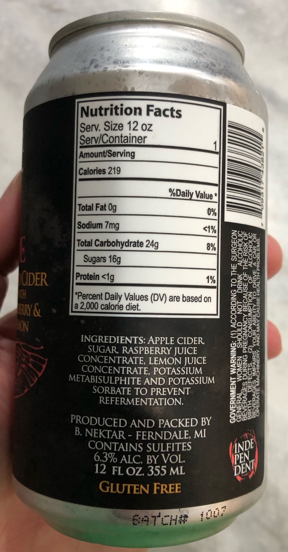 Punk Lemonade - B. Nektar alcohol collectible - Main Image 2