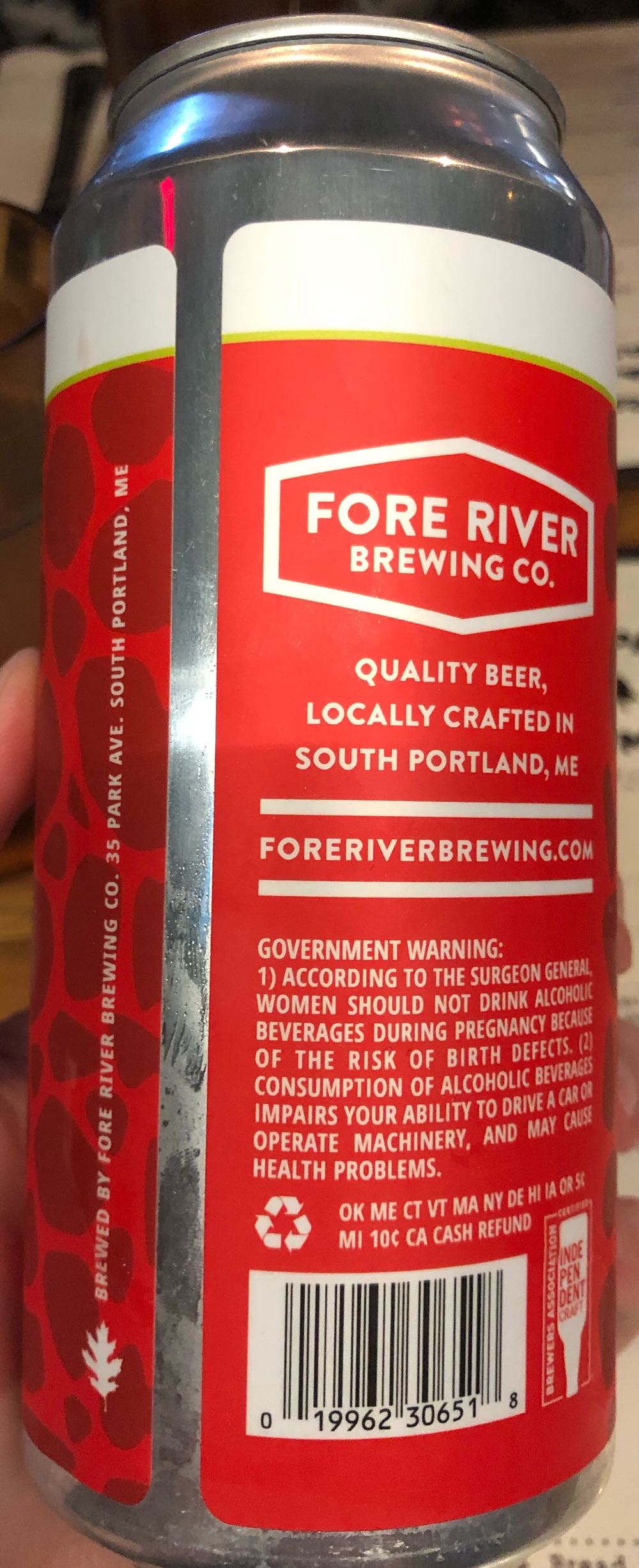 Preble Raspberry Sour Ale - Fore River Brewing Co. alcohol collectible - Main Image 2
