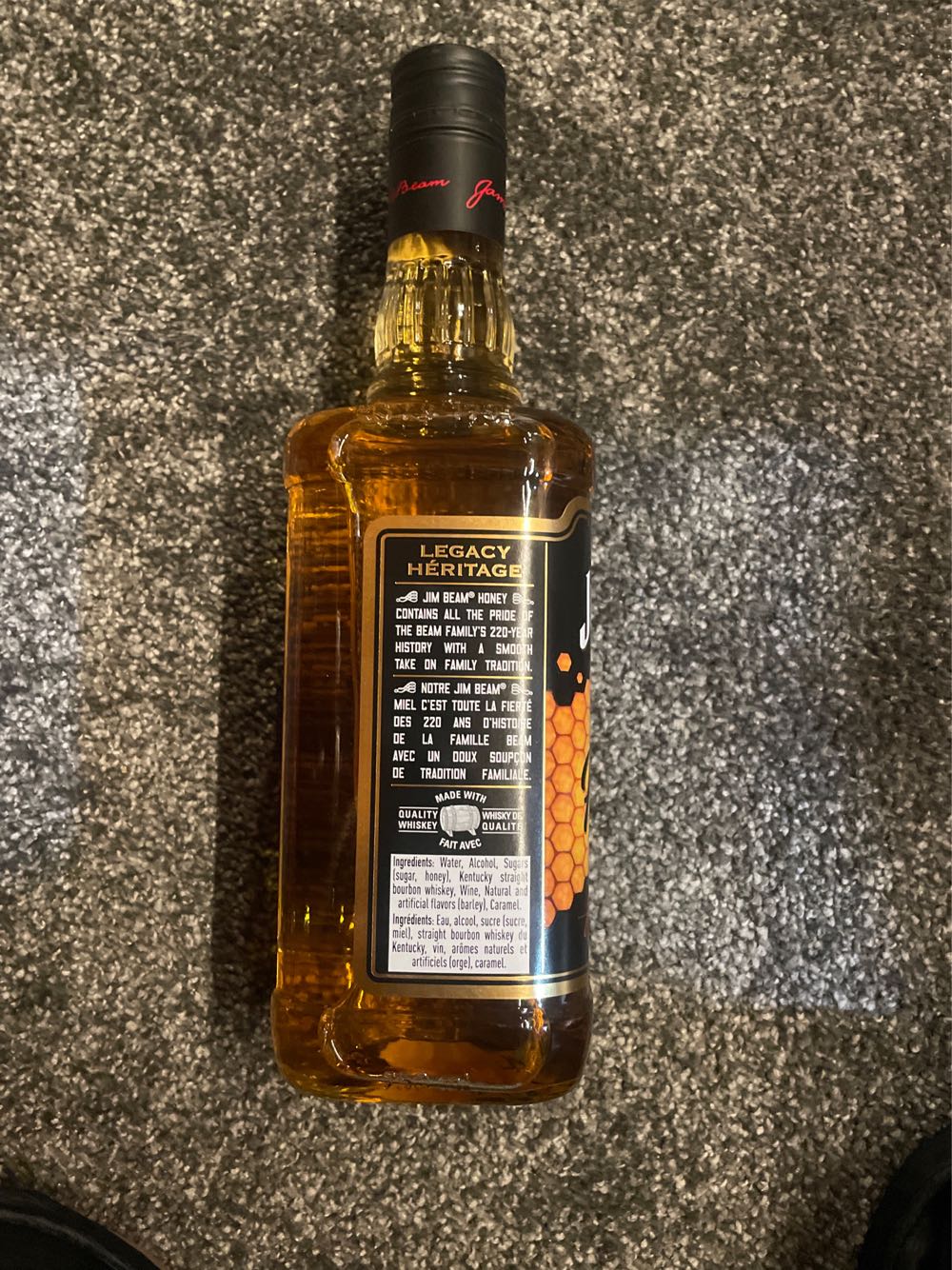 Jim Beam Honey  (750 mL) alcohol collectible [Barcode 080686021278] - Main Image 3