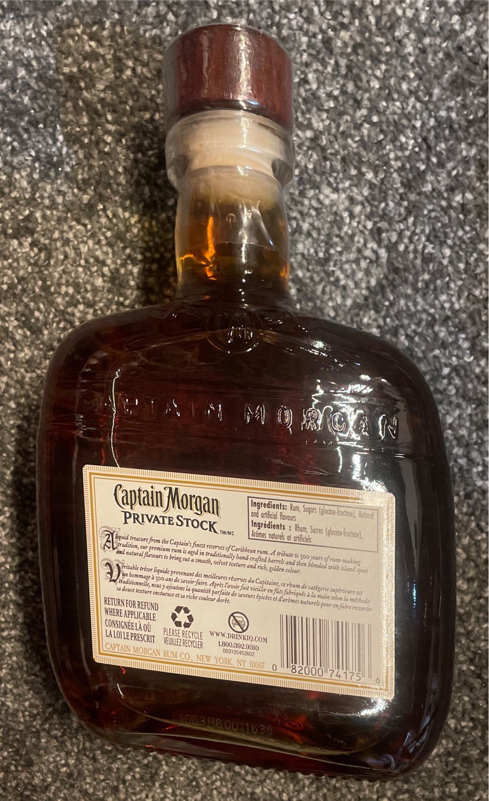 Captain Morgan Private Stock  (750 mL) alcohol collectible [Barcode 082000741756] - Main Image 2