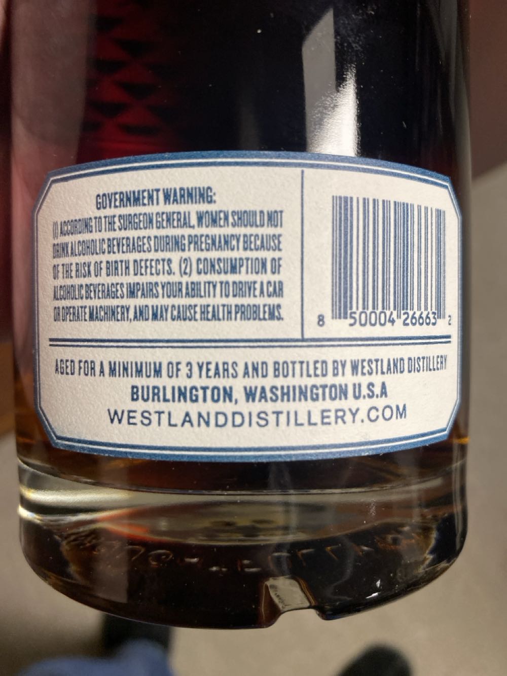 Westland Single Cask American Single Malt Whiskey - Westland Distillery (700 mL) alcohol collectible [Barcode 850004266632] - Main Image 2