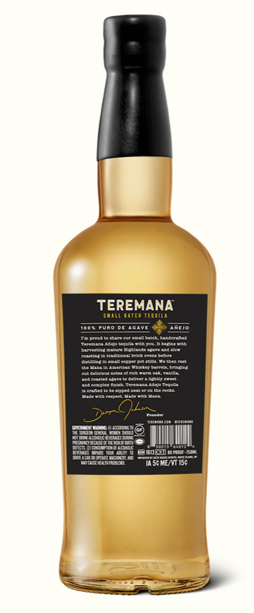 Teremana Anejo - Teremana (750 mL) alcohol collectible [Barcode 850015640124] - Main Image 2