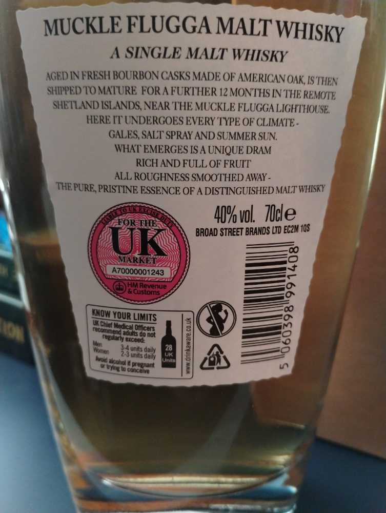 Mickle Flugga Over Wintered - Muckle Flugga (700 mL) alcohol collectible [Barcode 5060398991408] - Main Image 3