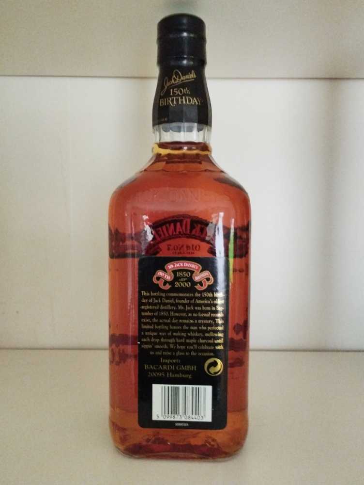 150th 1850 to 2000 Birthday Bottle  (1000 mL) alcohol collectible - Main Image 2