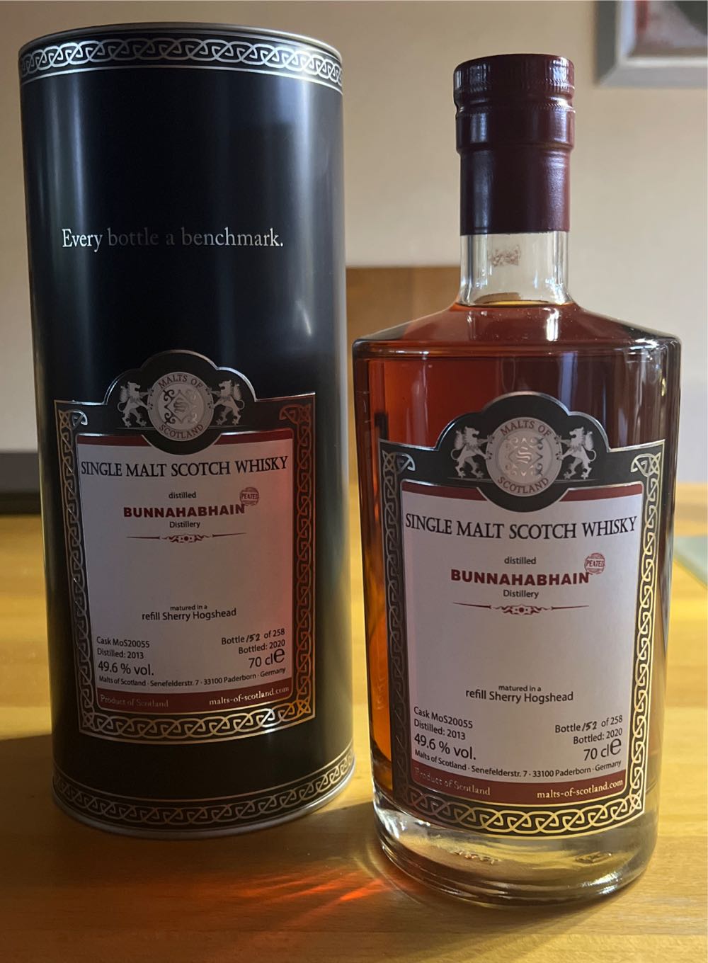 Bunnahabhain 7 Years Old - Malts Of Scotland (700 mL) alcohol collectible - Main Image 1