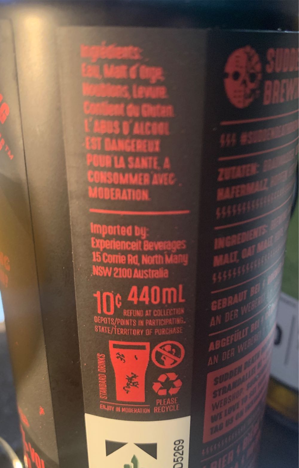 I Am A Goddamn Son Of A Beer - Sudden Death (440 mL) alcohol collectible - Main Image 3