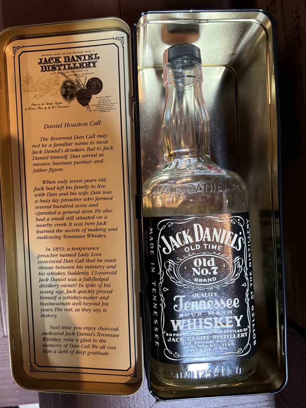 Tin Single Empty Bottle - 2 - Jack Daniel’s Distillery, Lynchburg, TN alcohol collectible - Main Image 2