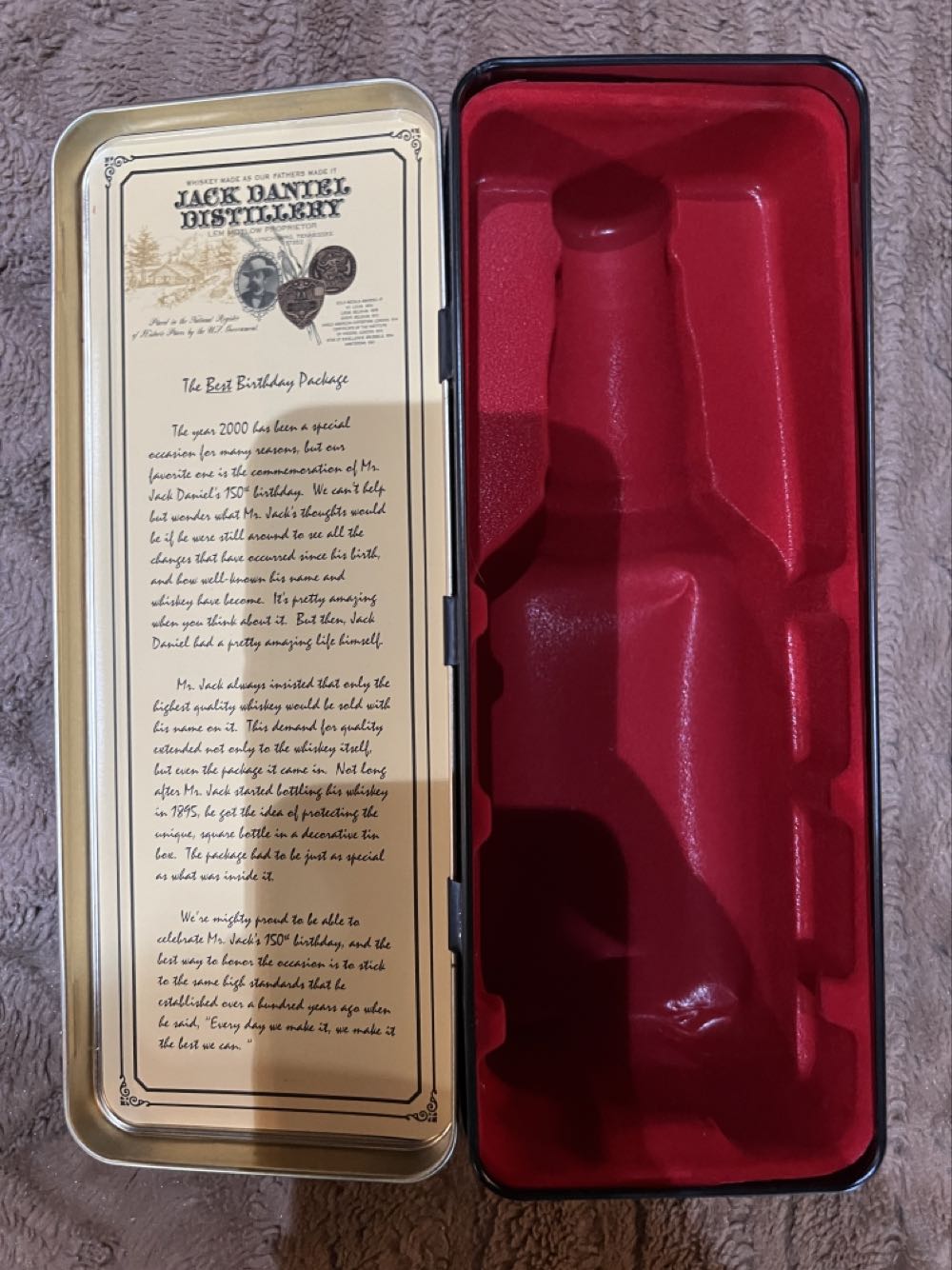 0 Tin Single Empty - 6 - Jack Daniel’s Distillery, Lynchburg, TN alcohol collectible - Main Image 2