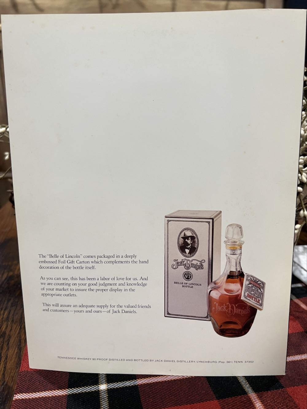 0 Who Was The Belle Of lincoln - Jack Daniel’s Distillery, Lynchburg, TN alcohol collectible - Main Image 2