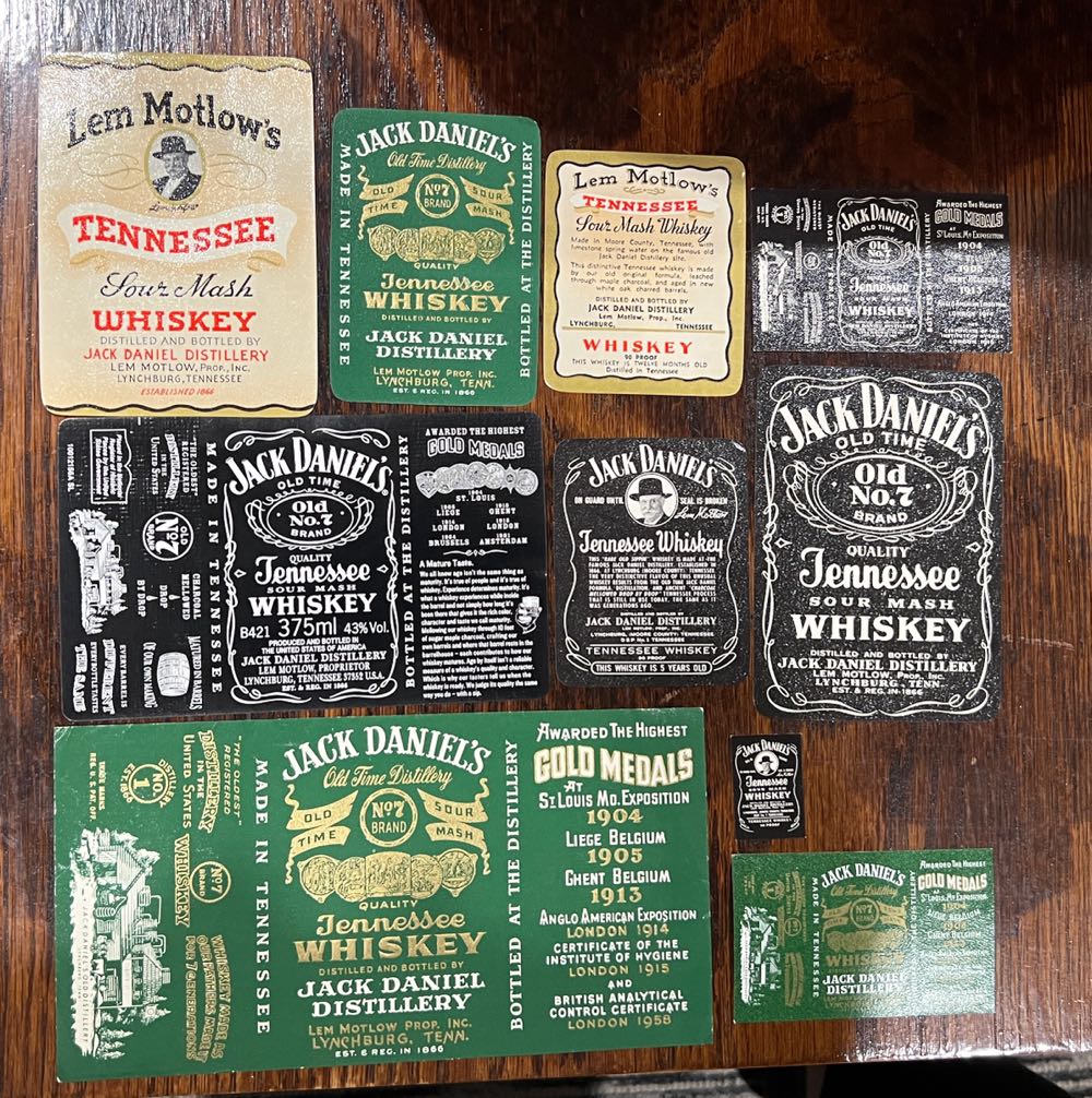 Black & Green Labels Set NEW - Jack Daniel’s Distillery, Lynchburg, TN alcohol collectible - Main Image 2