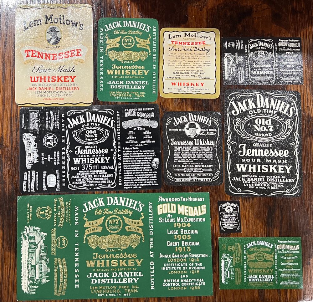 Black & Green Labels Set NEW - Jack Daniel’s Distillery, Lynchburg, TN alcohol collectible - Main Image 3