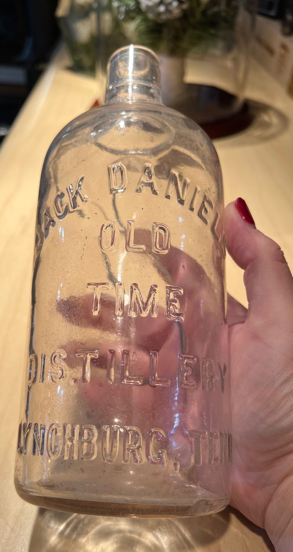 0 Glass Cilinder Bottle - Jack Daniel’s Distillery, Lynchburg, TN alcohol collectible - Main Image 3