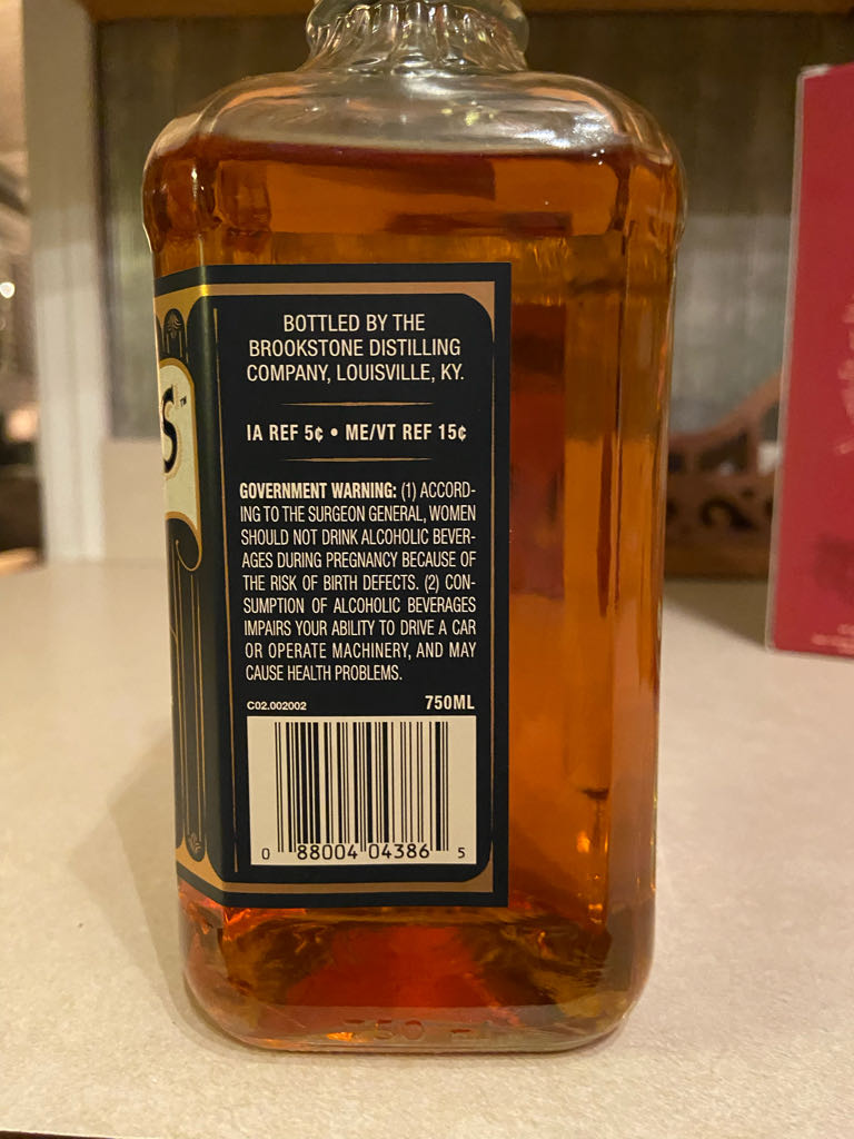 Silas Jones - Brookstone Distilling Co. (750mL) alcohol collectible [Barcode 088004043865] - Main Image 2