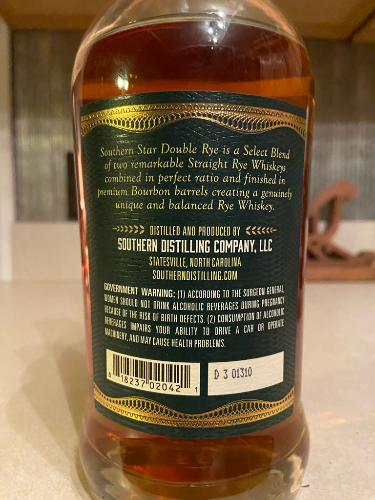 Southern Star - Southern Distilling Co, LLC (750mL) alcohol collectible - Main Image 2