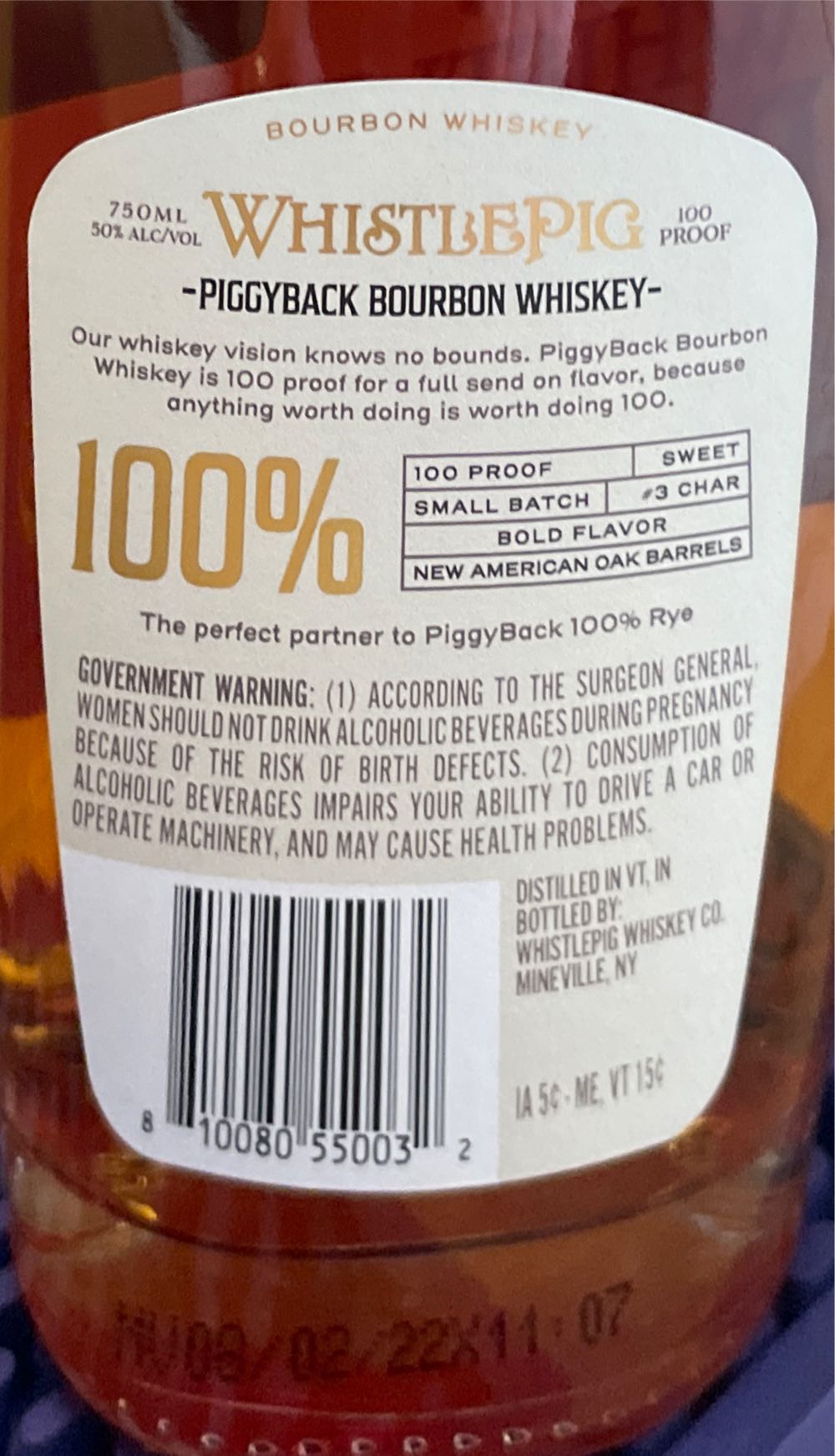 Whistlepig PiggyBack 6 Years - Whistle Pig (750 mL) alcohol collectible - Main Image 2