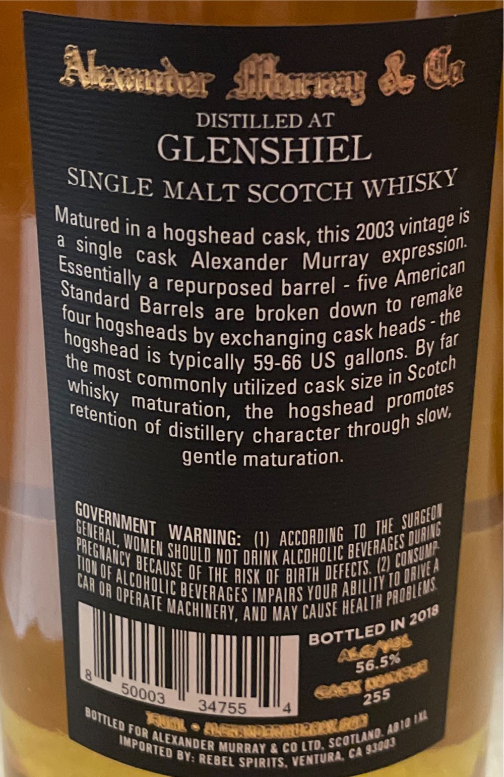 Alexander Murray & Co - Glenshiel Distillery (750 mL) alcohol collectible - Main Image 2