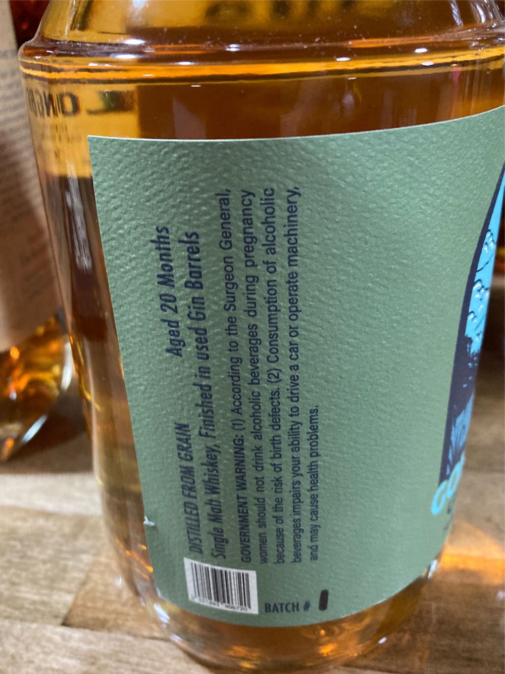 Live Free Gone Whisk’N Gin Whiskey - Live Free Distillery (750 mL) alcohol collectible [Barcode 021893996720] - Main Image 3