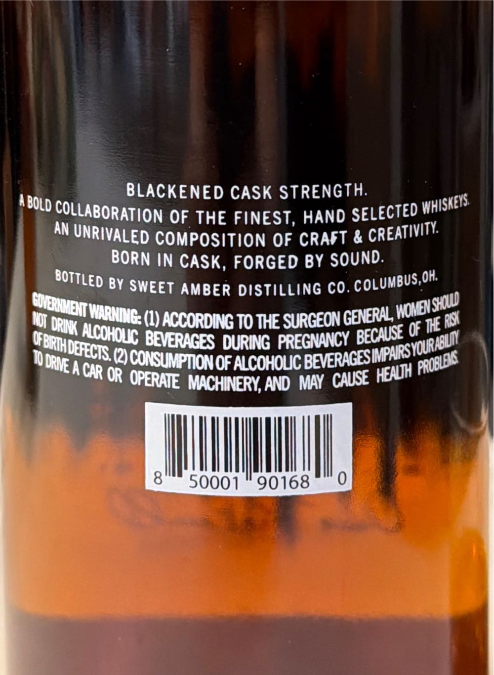 Blackened Cask Strength American Whiskey Special Selection - Blackened (750 mL) alcohol collectible [Barcode 850001901680] - Main Image 2