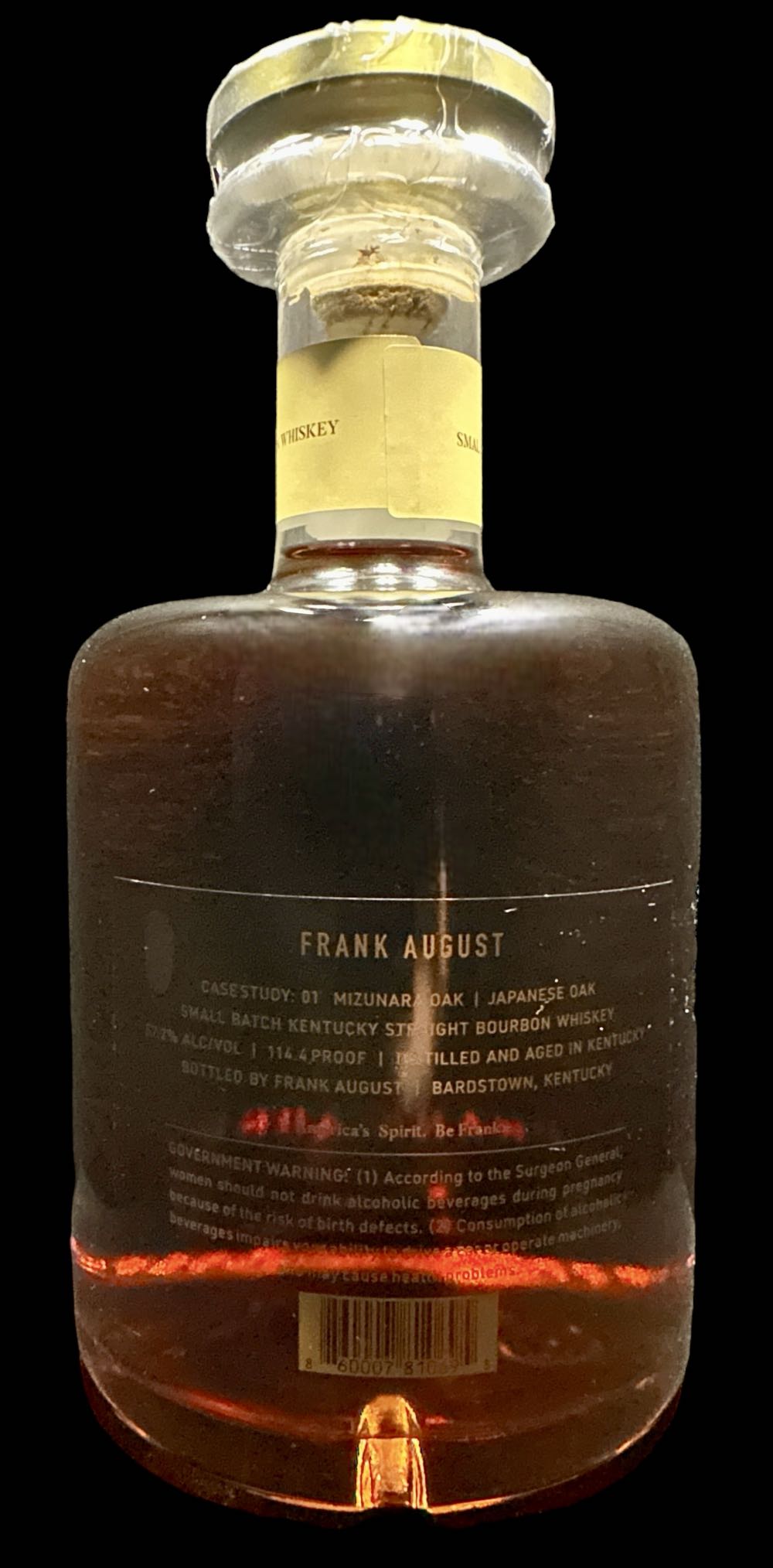 Frank August Cask Study 01 - Frank August (750 mL) alcohol collectible [Barcode 860007810695] - Main Image 2